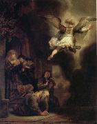 The Archangel Raphael Taking Leave of the Tobit Family Rembrandt